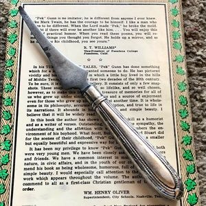 Vintage letter opener, hand forged tip, silver ?